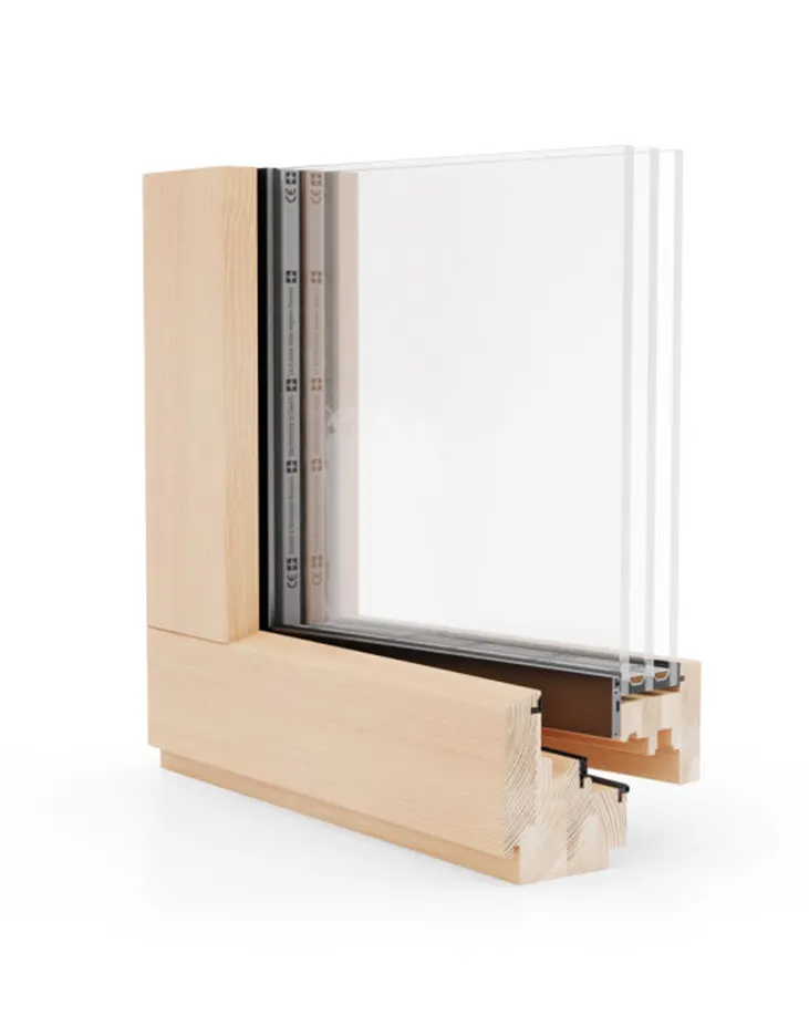 Holzfenster Naturo 68